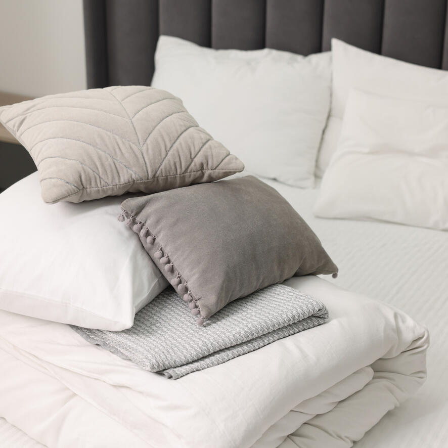 Premium Bedding & Cushions Indulge in luxury with our collection of bedsheets, cushions, and mattresses. Designed for ultimate comfort and style, these essentials will make your home a haven of relaxation.